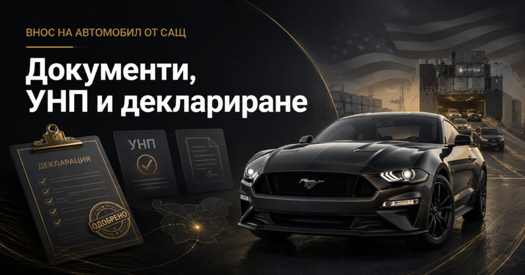 Внос на автомобили от САЩ: УНП и СВФР за фирми